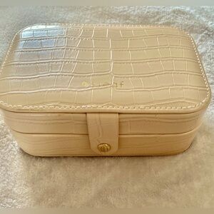Leather Mirrored Jewelry Case - NWOT